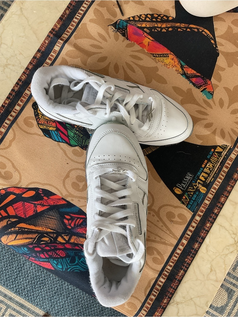 Reebok Classic Leather Legacy AZ Sneakers White/Silver - Women's Size 6